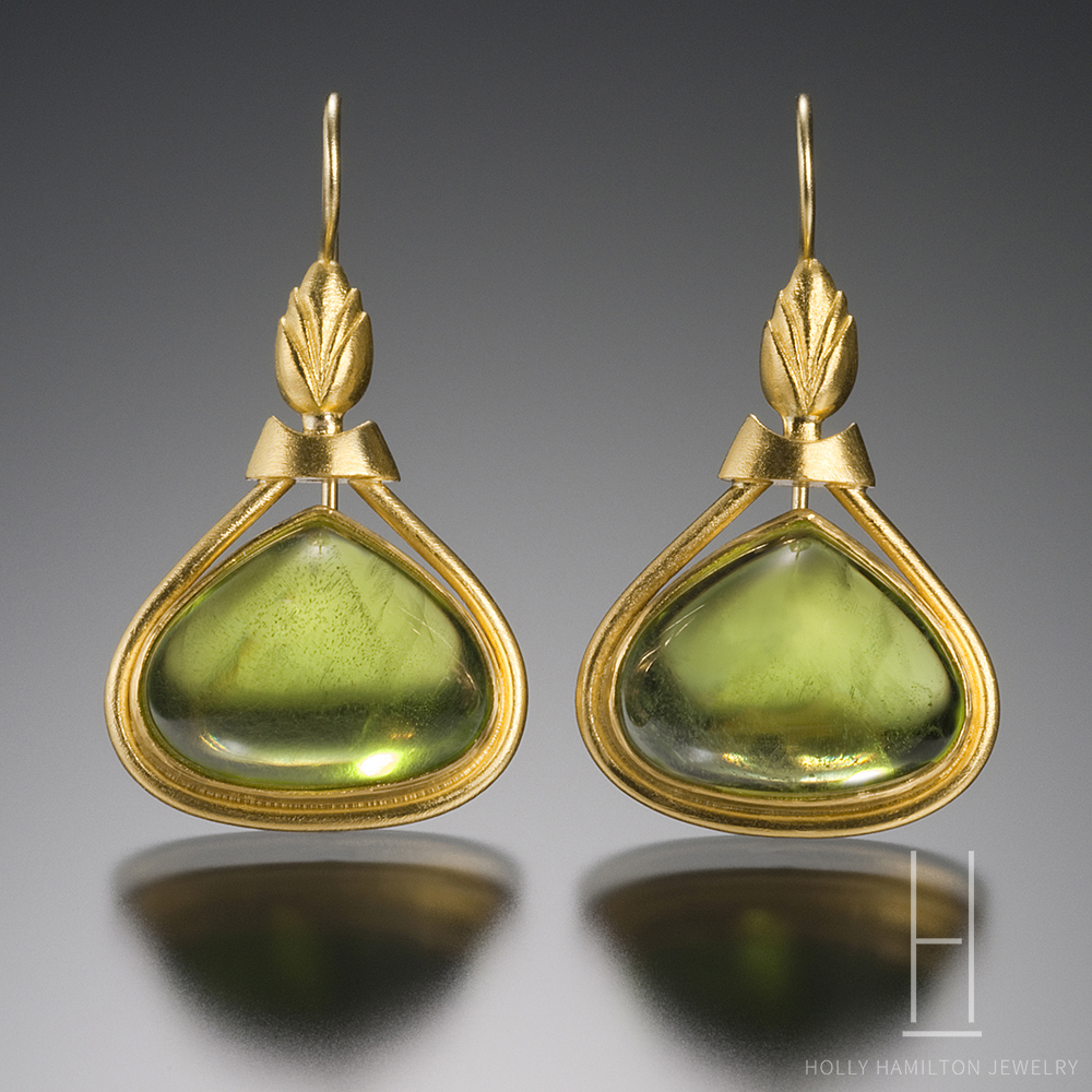 Green Peridot Cabochon Earrings Sold Holly Hamilton Jewelry Holly Hamilton Jewelry Peridot Earrings 2 Copy