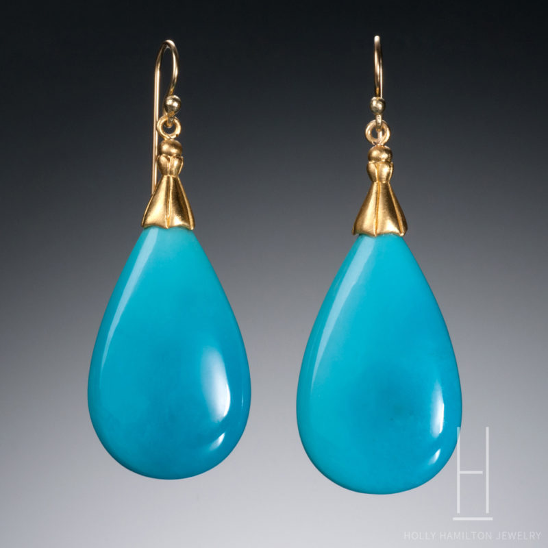 Turquoise And Diamond Oval Earrings Holly Hamilton Jewelry Turquoise And Diamond Oval Earrings Holly Hamilton Jewelry